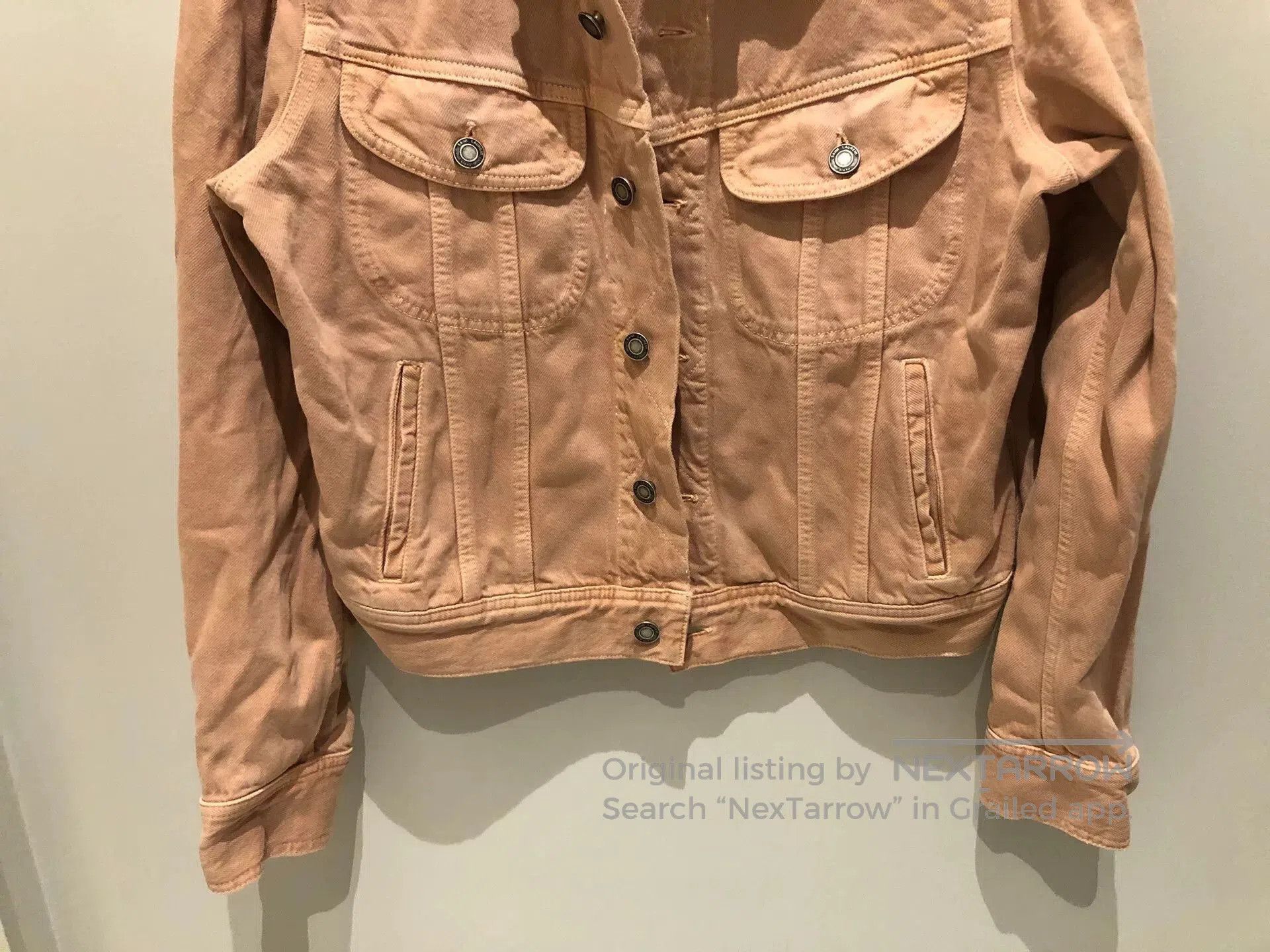 Saint Laurent Paris Saint Laurent Women's Light Pink Denim Jacket. Size XS / US 0-2 / IT 36-38 - 4 Thumbnail