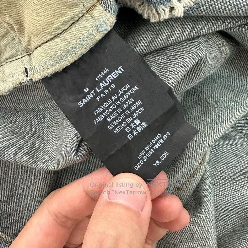 Saint Laurent Paris Saint Laurent SLP 16aw D02 Distressed Jeans. Size US 32 / EU 48 - 6 Thumbnail