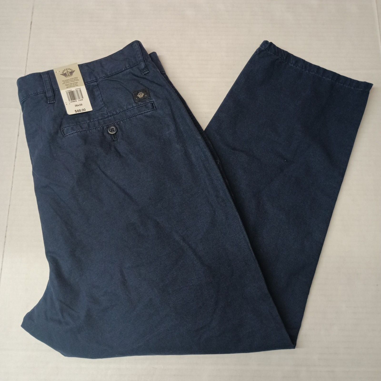 Dockers Dockers Chino Tapered Fit Pants Mens Size 36x29 Blue Pleated Size US 36 / EU 52 - 1 Thumbnail