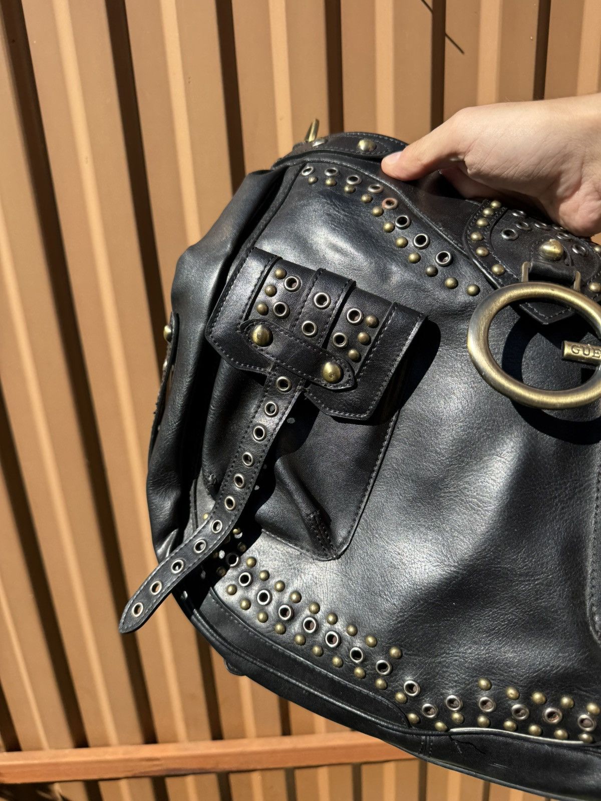 Guess Rare Guess Leather Studded Y2k Shoulder Bag Size ONE SIZE - 10 Thumbnail