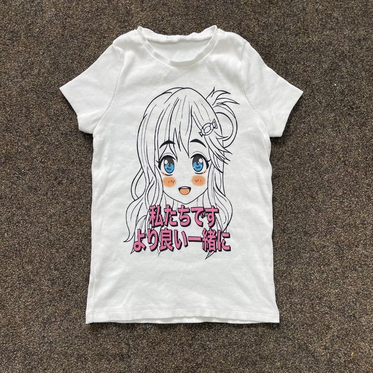 Vintage Y2K Anime Graphic Tee Japanese Streetwear Vintage Bleached M Size M / US 6-8 / IT 42-44 - 1 Thumbnail