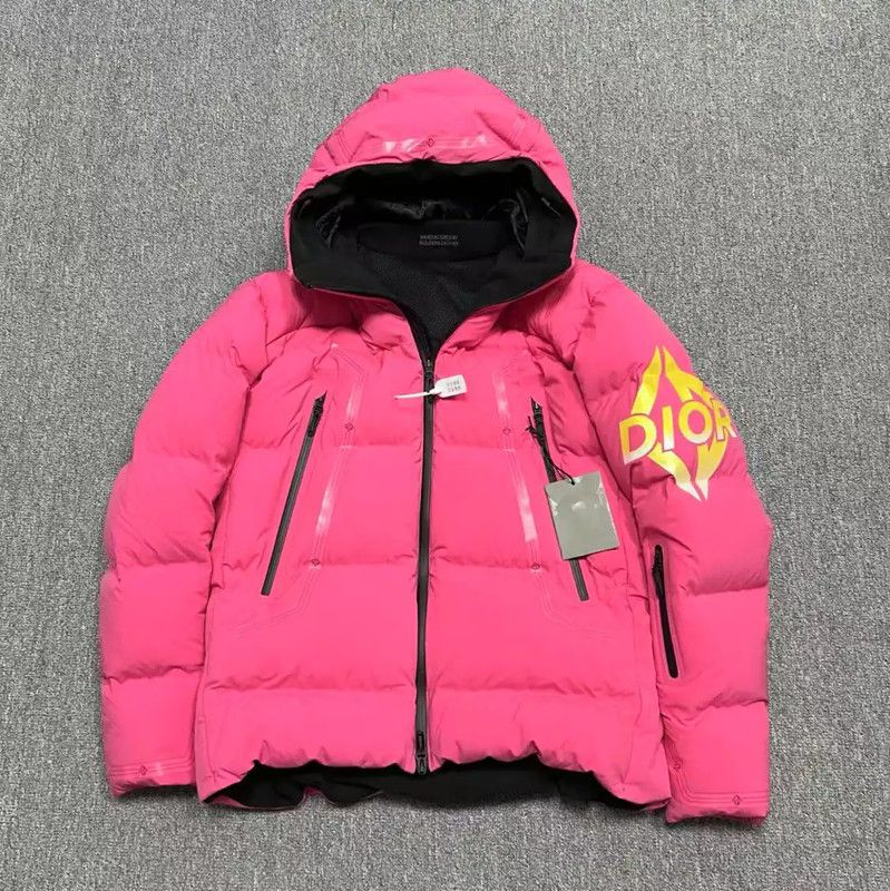 Dior Dior Pink Logo Puffer Jacket for Women 0089 Size M / US 6-8 / IT 42-44 - 1 Thumbnail