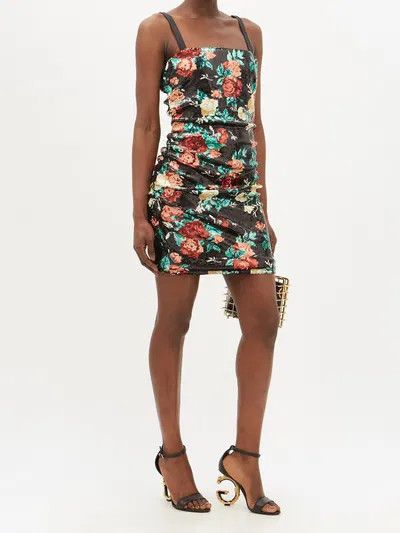 Dolce & Gabbana o1y0825 Mini Dress in Multicolor Size M / US 6-8 / IT 42-44 - 3 Thumbnail
