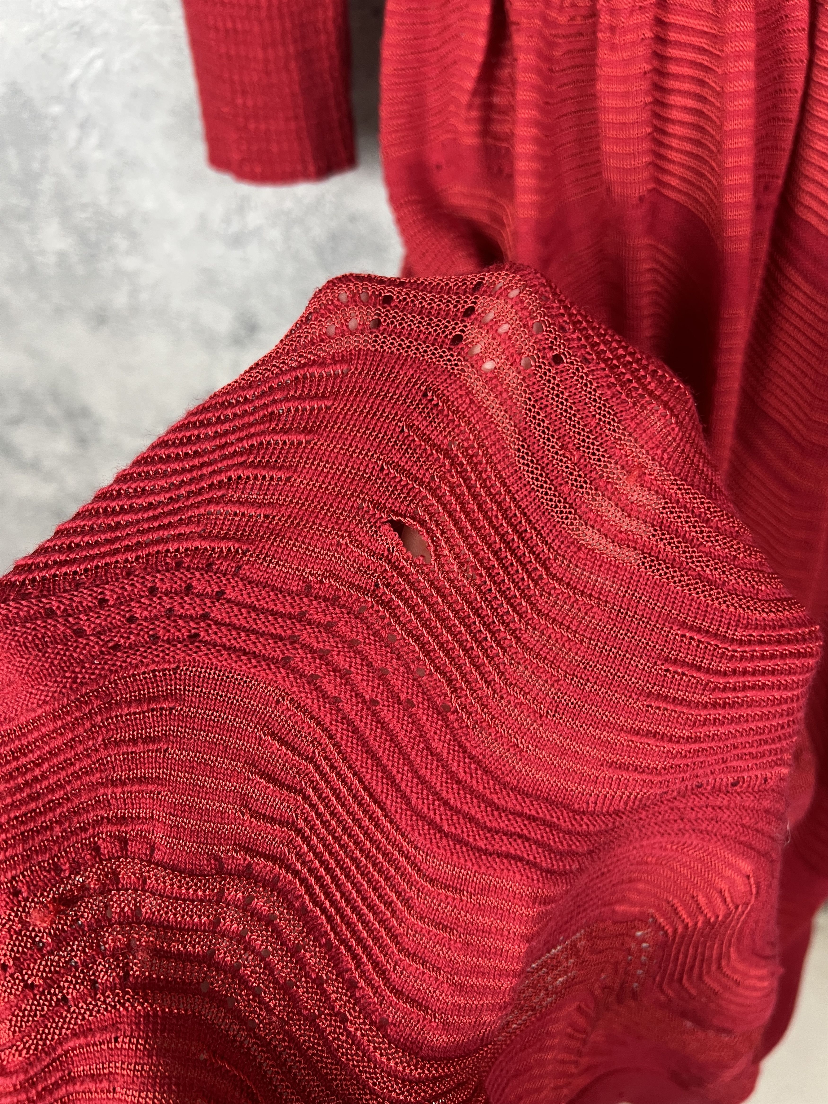 Missoni Missoni Dress Women's Size 48 Red Long Sleeve Size XL / US 12-14 / IT 48-50 - 12 Thumbnail