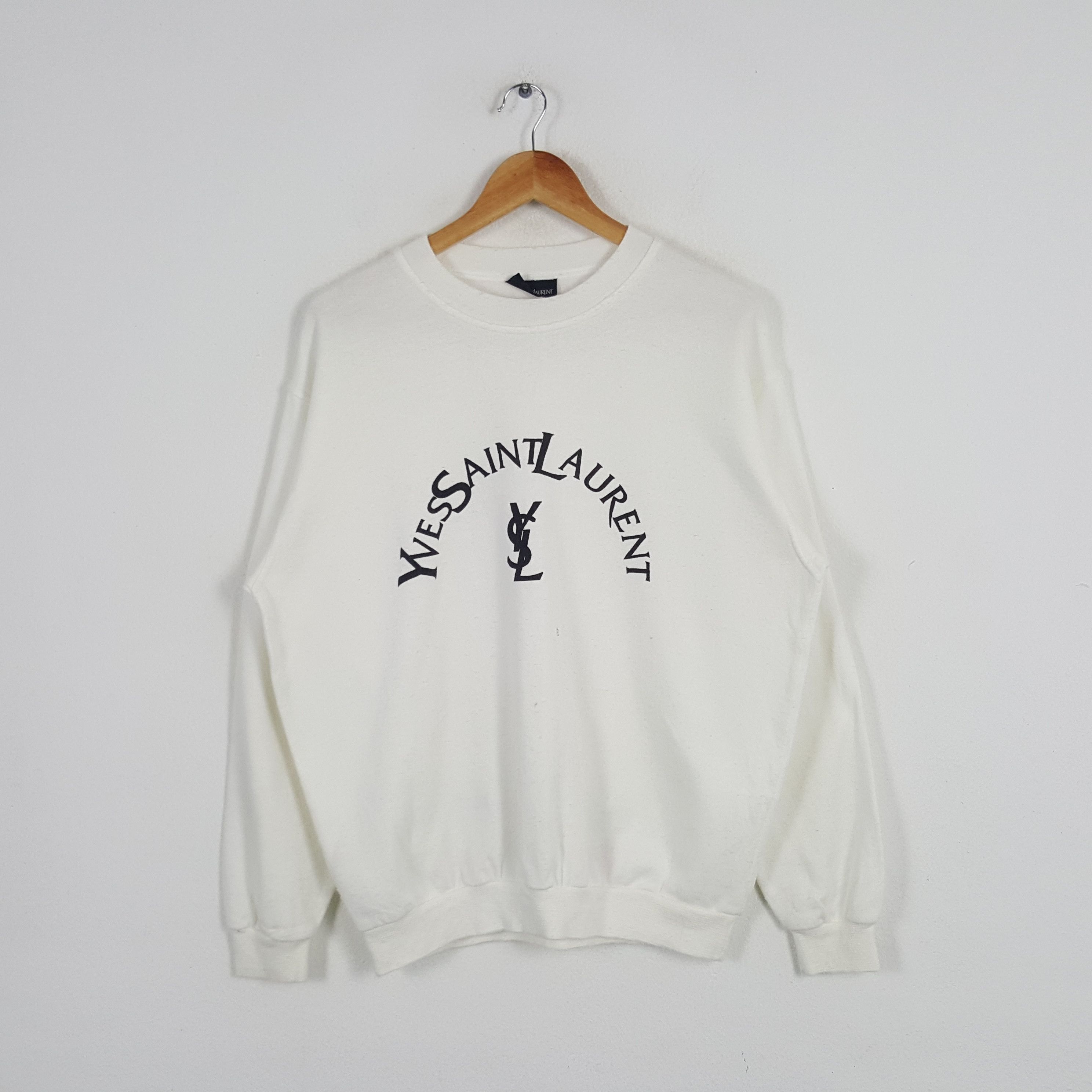 Vintage Yves Saint Laurent Italian Brand Spellout Sweatshirt