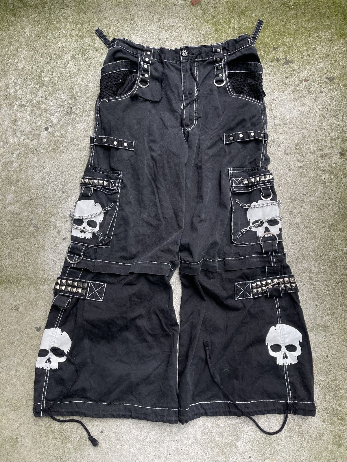 Vintage VINTAGE Y2K TRIPP NYC GOTH STUDDED SKULL RAVER JEANS LARGE ...