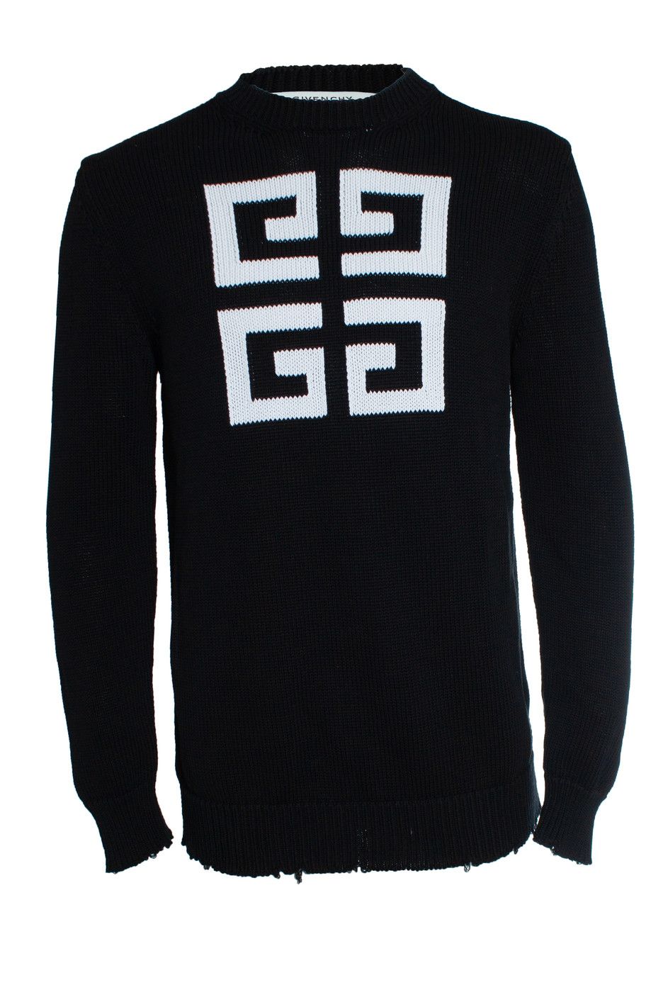 Givenchy Givenchy, Logo cotton knit sweater Size US L / EU 52-54 / 3 - 1 Thumbnail