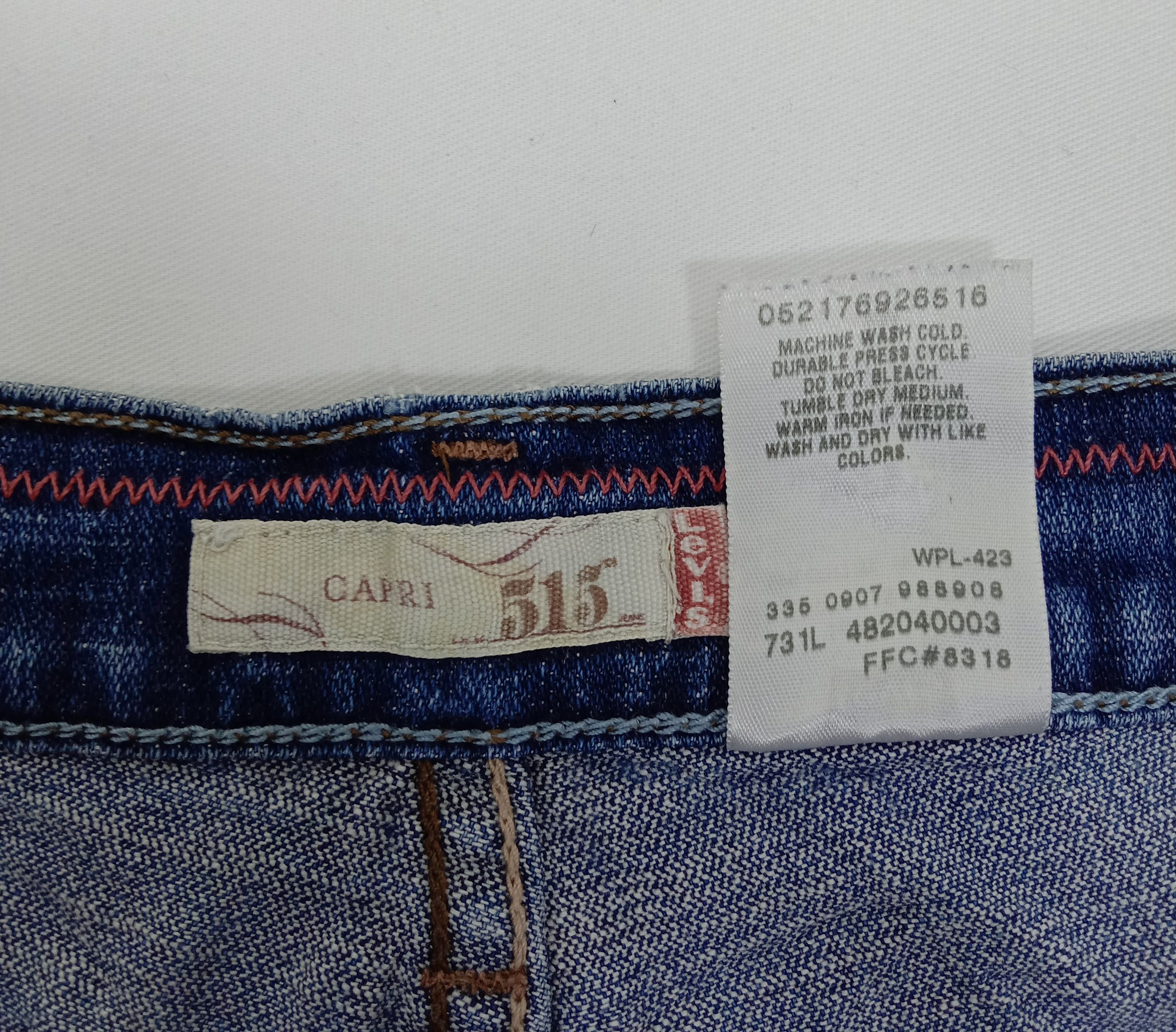 Levi's Vintage Levi's 515 Jeans Capri Blue Wash Denim Size 31" - 8 Thumbnail
