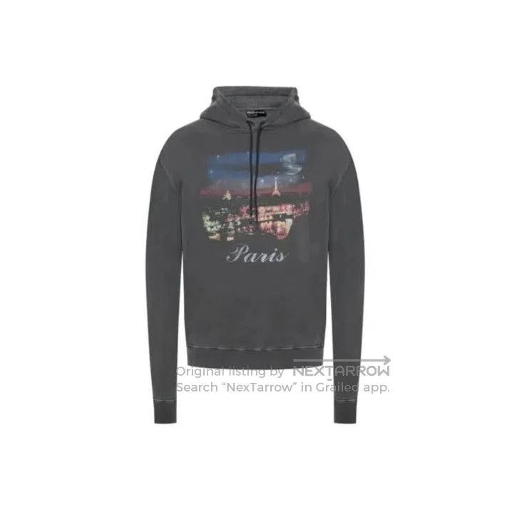 Balenciaga Balenciaga Men's Hooded Sweatshirt with Paris Print. Size US M / EU 48-50 / 2 - 1 Thumbnail