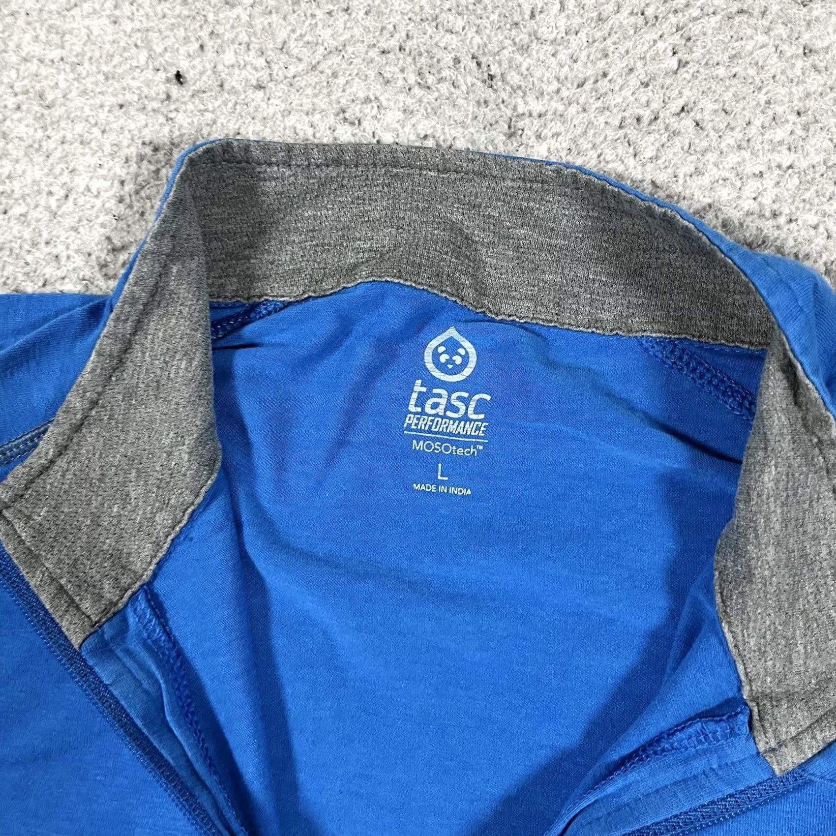 Vintage tasc Performance Pullover 1/4 Zip Mens L Blue Activewear Sweatshirt Size US L / EU 52-54 / 3 - 2 Thumbnail