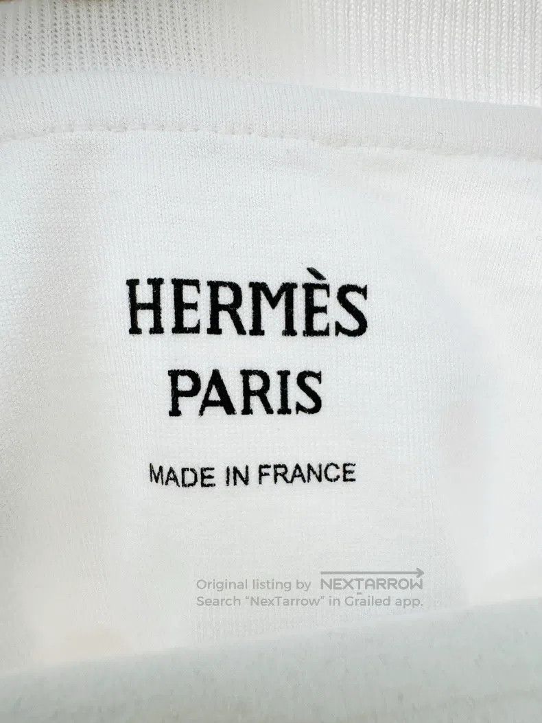 Hermes Hermes White Letter印花 Short Sleeve T-Shirt Size XXS / US 00 / IT 34 - 3 Thumbnail