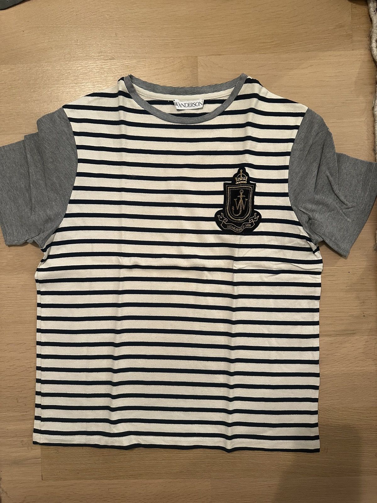JW Anderson struped embroided JW Anderson Tee Size US L / EU 52-54 / 3 - 1 Thumbnail