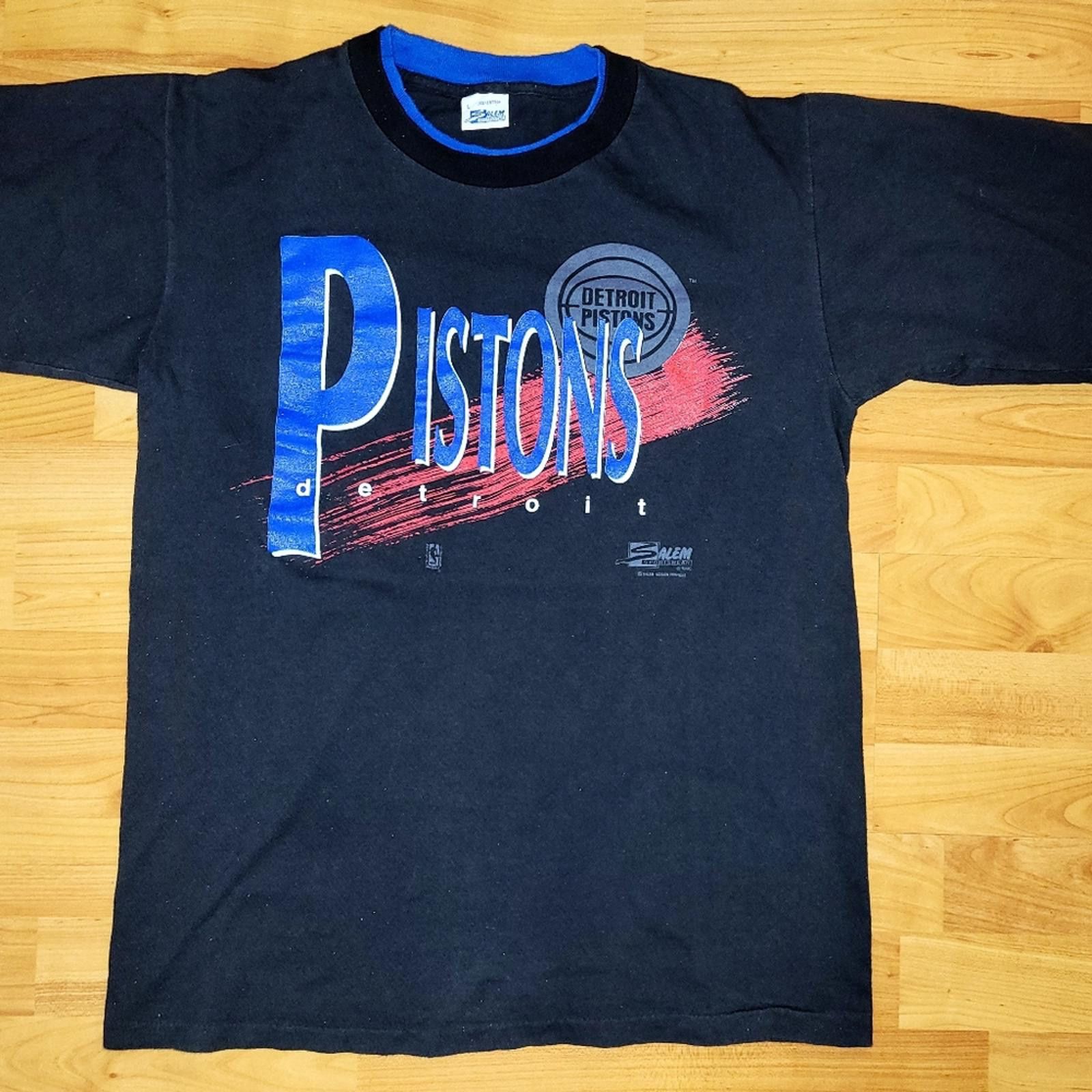 Salem Sportswear Salem Vintage Detroit Pistons Double Collar/Sleeves Retro L Size US L / EU 52-54 / 3 - 1 Thumbnail