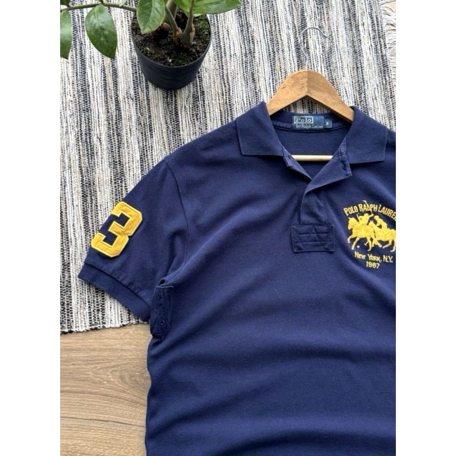 Polo Ralph Lauren VINTAGE Polo Ralph Lauren Shirt Mens S Blue 90s Y2K Pony Club Logo Polo Big Pony Vintage Casual Streetwear USA Size US S / EU 44-46 / 1 - 5 Thumbnail