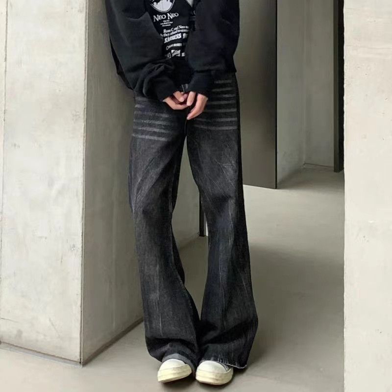 Japanese Brand × Jean Vintage washed ruined micro-flare wide-leg jeans Size US 32 / EU 48 - 1 Thumbnail