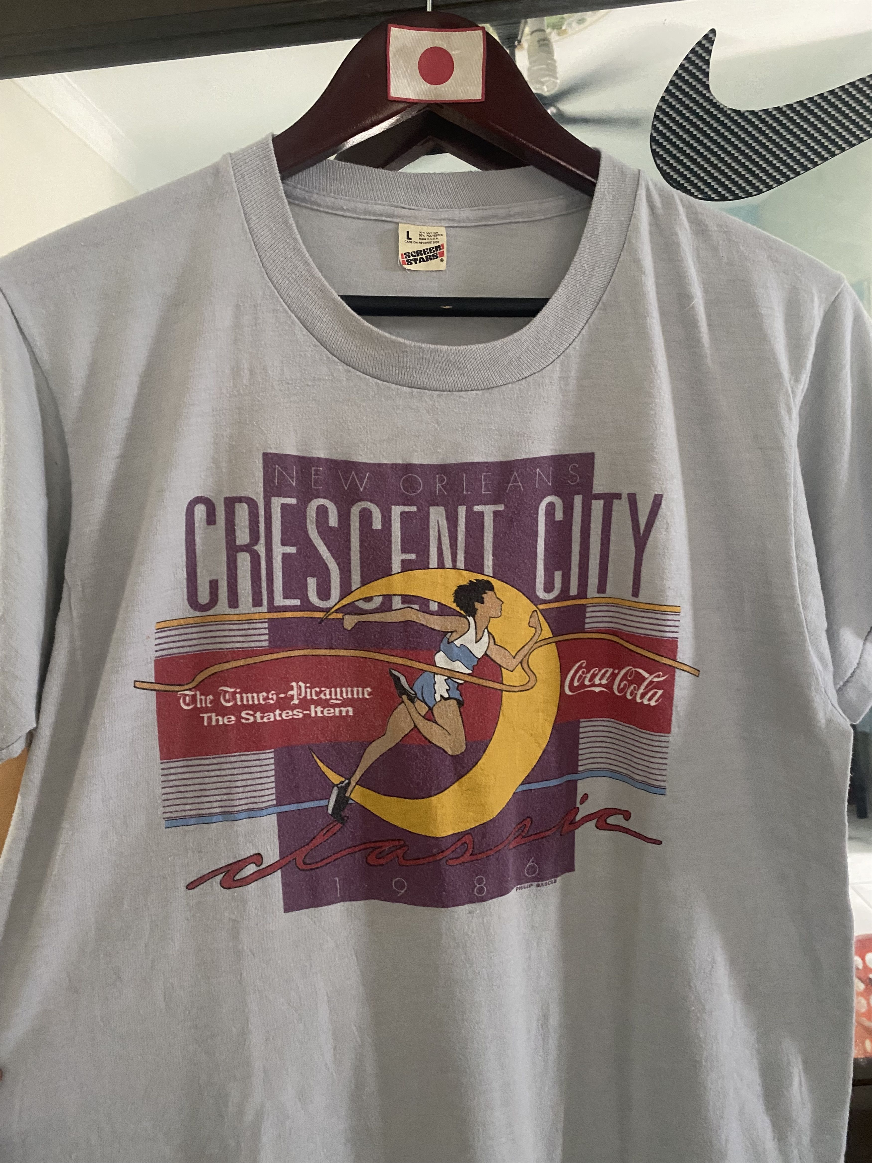 Vintage 80s Marathon Rece Coca Cola Tshirt Size US L / EU 52-54 / 3 - 2 Thumbnail