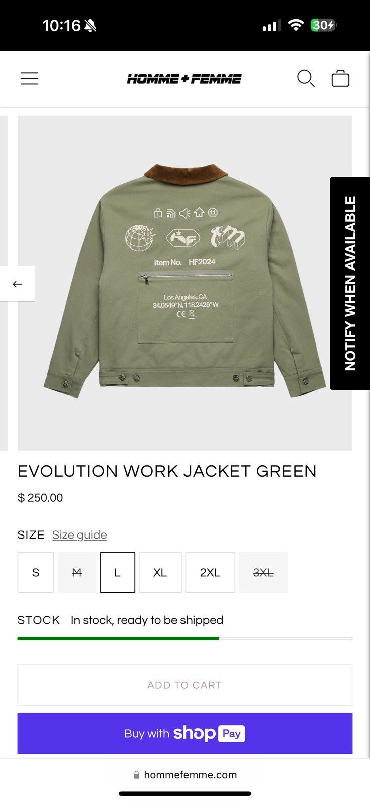 Homme + Femme La Evolution Jacket Size US L / EU 52-54 / 3 - 4 Thumbnail