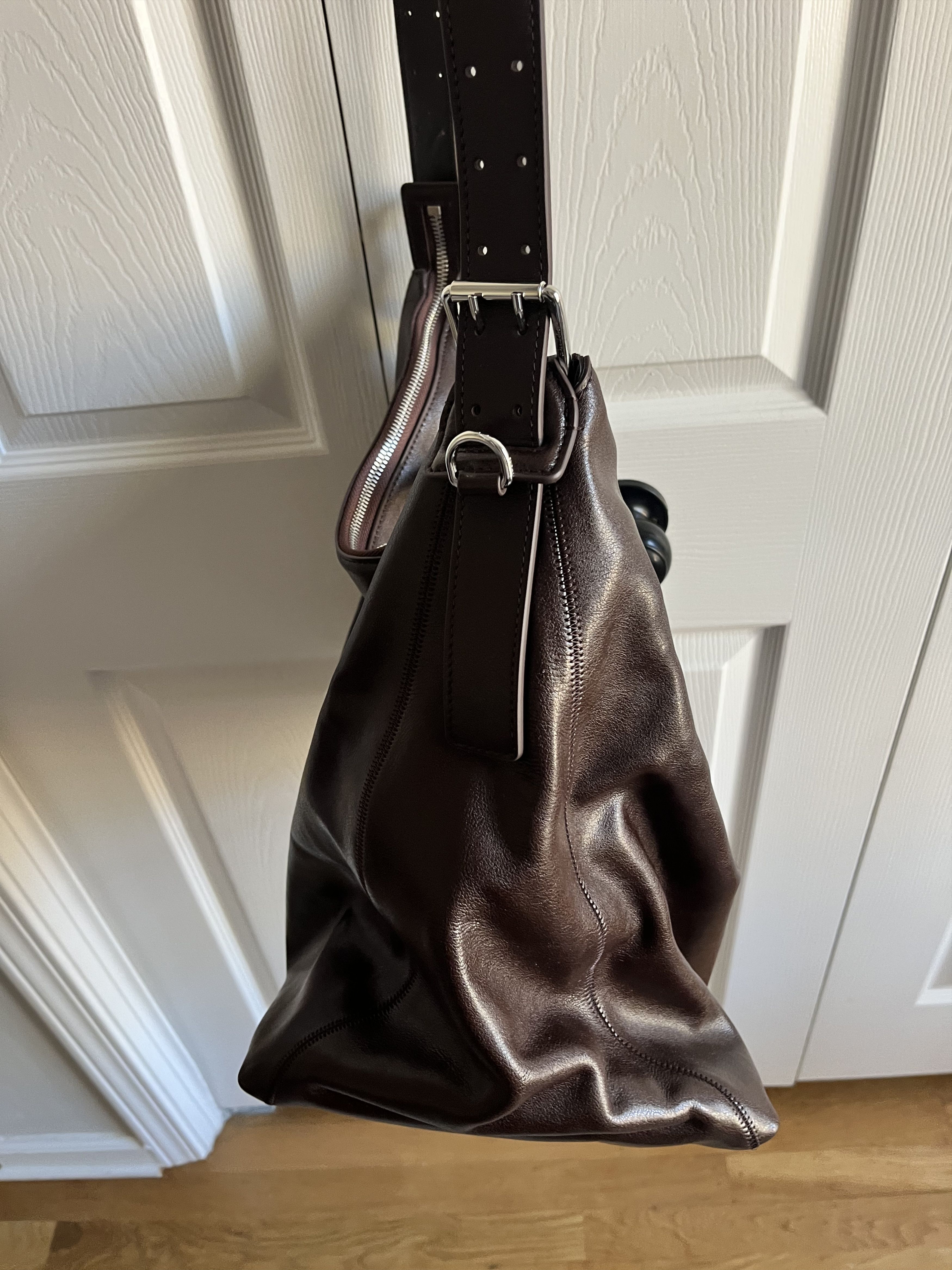Lemaire BELTED HOBO BAG IN LEATHER Size ONE SIZE - 8 Thumbnail