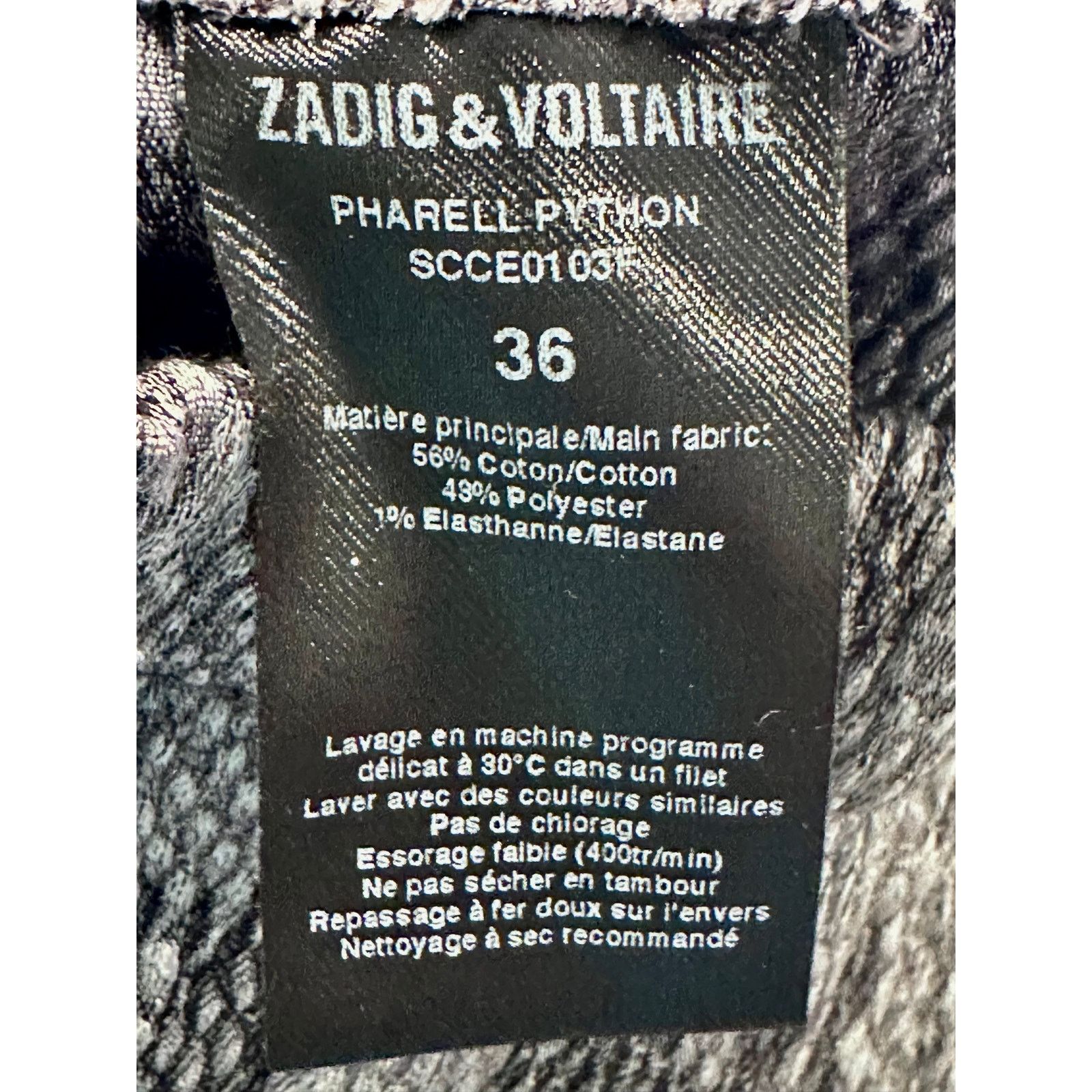 Zadig & Voltaire Zadig & Voltaire Pharell Python Pants Skinny 36 (S) Size 26" / US 2 / IT 38 - 20 Thumbnail