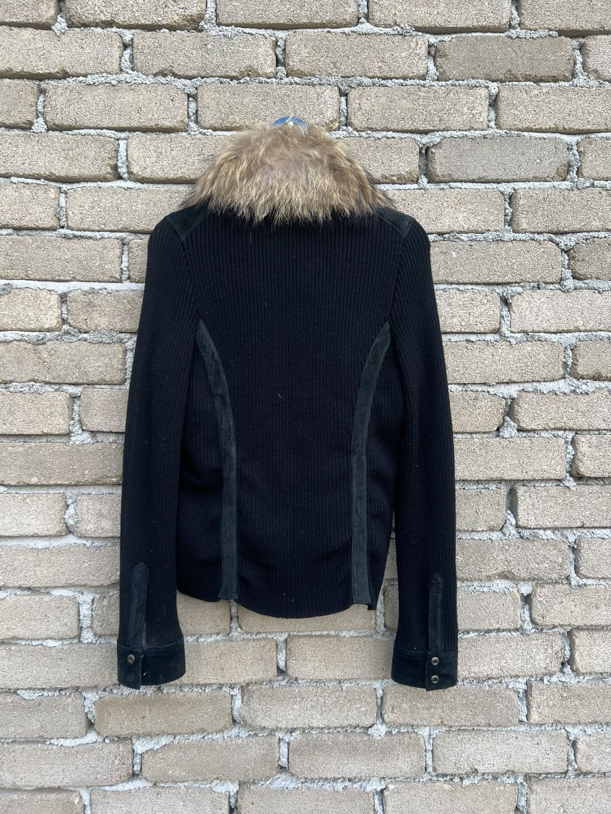 Japanese Brand Transwork Fur Collar Hybrid Cotton Leather Jacket Size S / US 4 / IT 40 - 5 Thumbnail