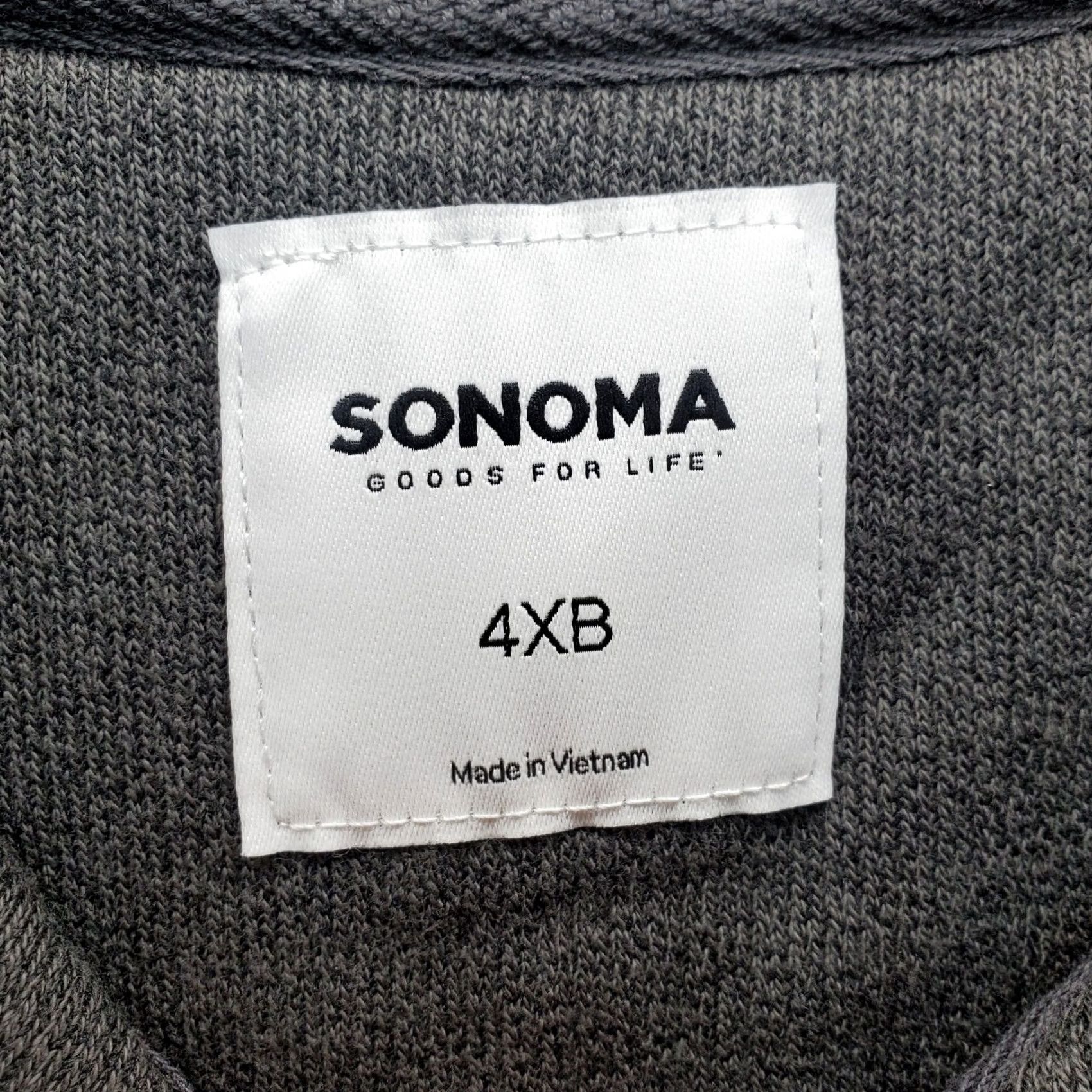Vintage Sonoma Shirt Mens Big 4X Gray Goods For Life Sweatshirt 4XB Heavyweight Mock Neck Quarter Zip Size US XXL / EU 58 / 5 - 6 Thumbnail