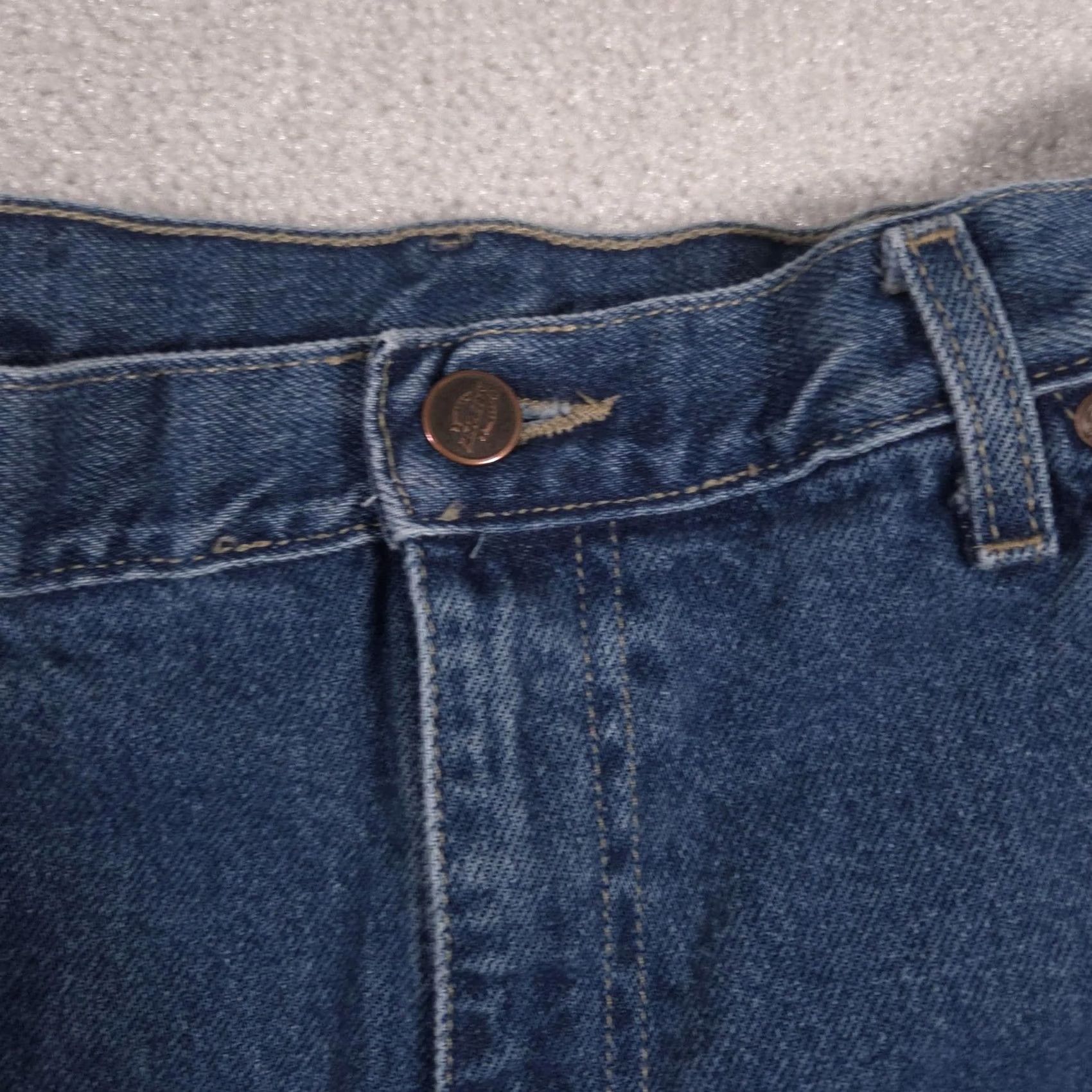 Dickies Dickies Jeans Womens 14T Blue Medium Wash High Rise Tapered Cotton Denim Tall Size 36" / US 14 / IT 50 - 4 Thumbnail