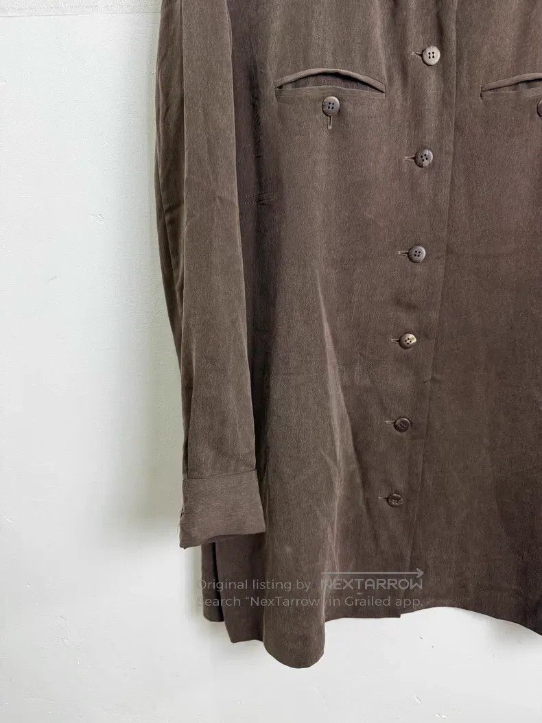 Issey Miyake Issey Miyake Glossy draping collar jacket Size US L / EU 52-54 / 3 - 3 Thumbnail