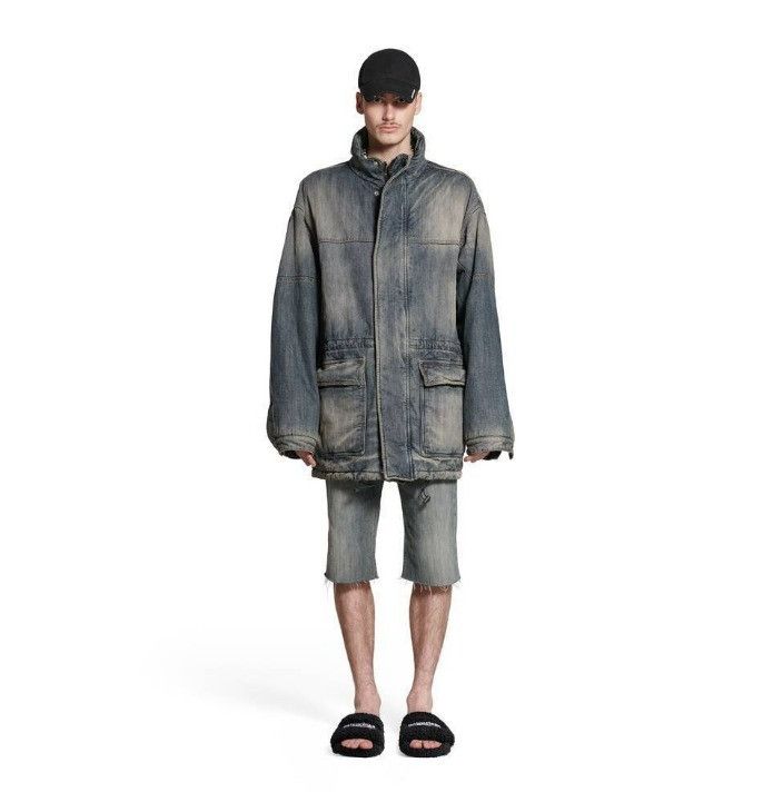 Balenciaga o1w1db10825 Parka in Blue Size US M / EU 48-50 / 2 - 3 Thumbnail