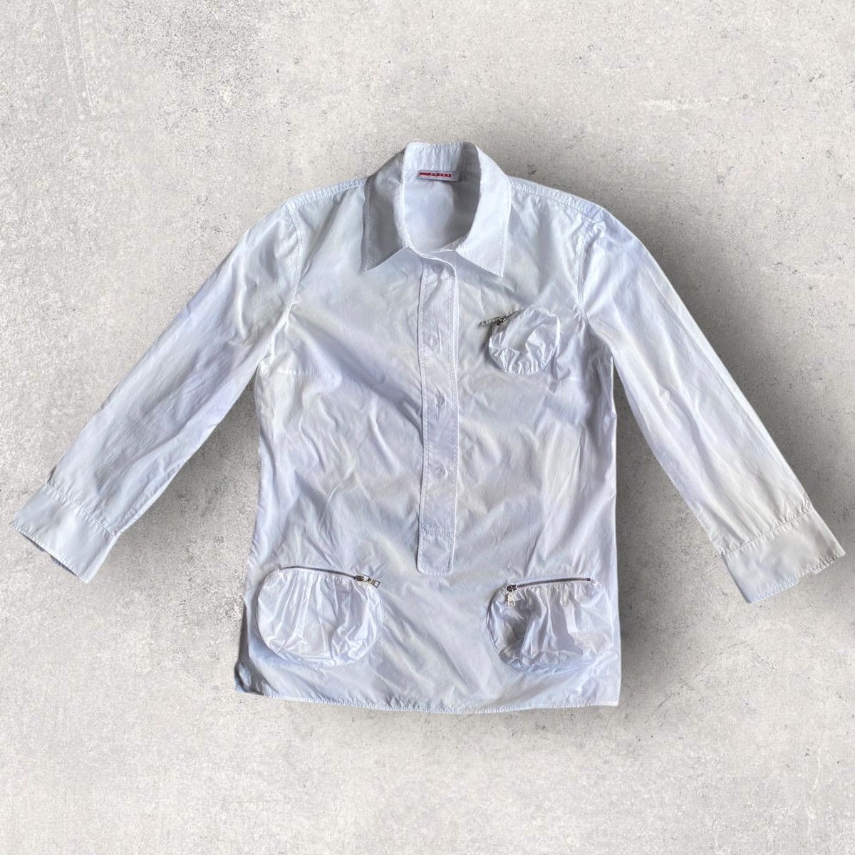 Vintage 2000 Prada Sport Cargo Pocket Pull Over Shirt