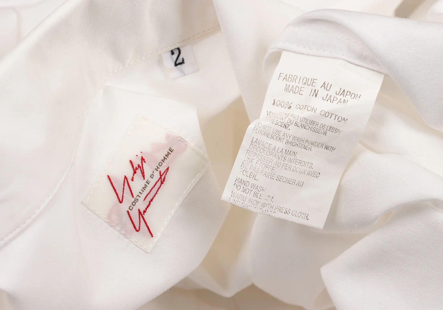 Yohji Yamamoto Yohji Yamamoto Costume D'Homme Open Collar Shirt White Size US S / EU 44-46 / 1 - 16 Thumbnail