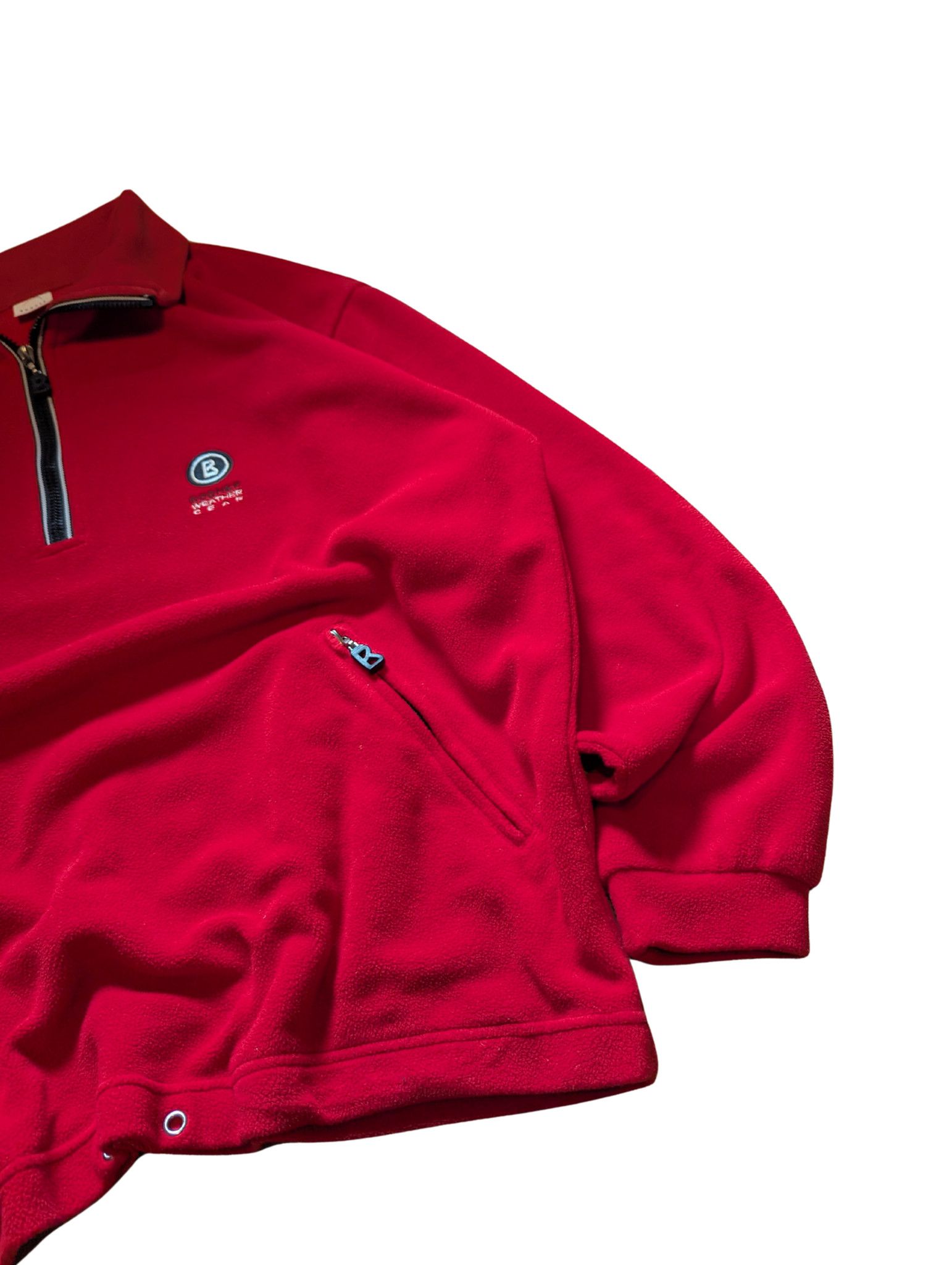 Bogner Vintage Bogner Fleece Half-Zip Pullover Red Size L Size US L / EU 52-54 / 3 - 4 Thumbnail