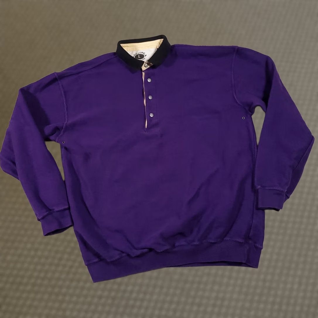 Vintage VINTAGE Saratoga Sweatshirt Mens Large Purple Heavy Collared Ski 90s Sports Outdoor Heavyweight Pullover Men Size US L / EU 52-54 / 3 - 1 Thumbnail