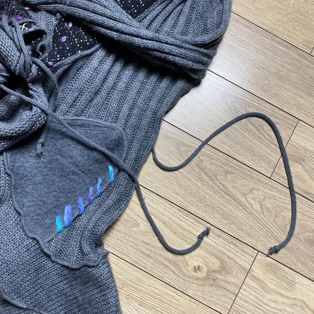 Japanese Brand Avant Garde Designer Y2K Knit Cardigan Grey L Size L / US 10 / IT 46 - 7 Thumbnail