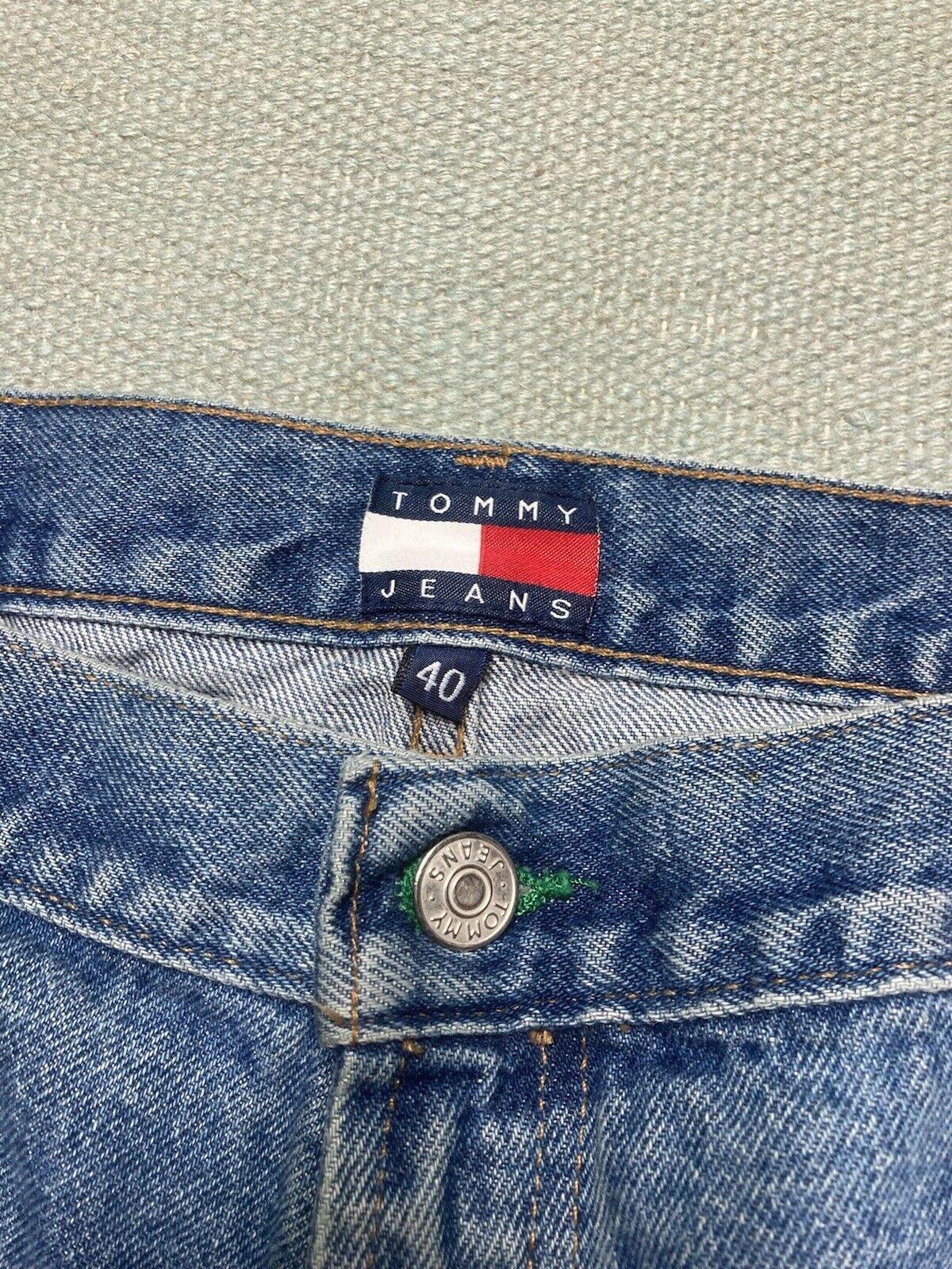 Tommy Hilfiger × Vintage Vtg y2k baggy jeans Tommy Hilfiger wide skater flag 38x25 Size US 38 / EU 54 - 7 Thumbnail
