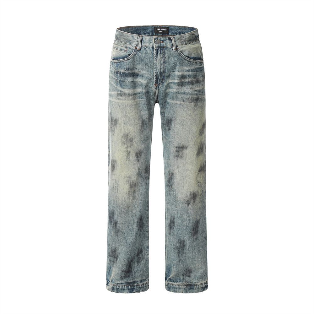 Jean × Vintage Washed Leisure High Street Dirty Y2K Jeans Size US 28 / EU 44 - 5 Thumbnail