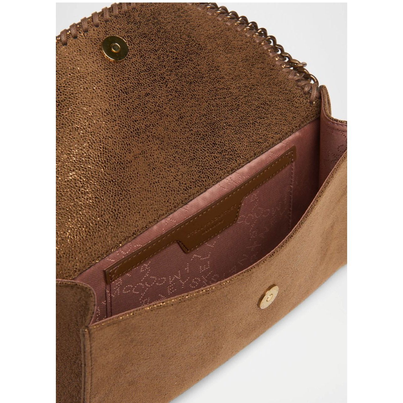 Stella McCartney Stella McCartney Bronze Shiny Chamois Wallet on chain Size ONE SIZE - 6 Thumbnail