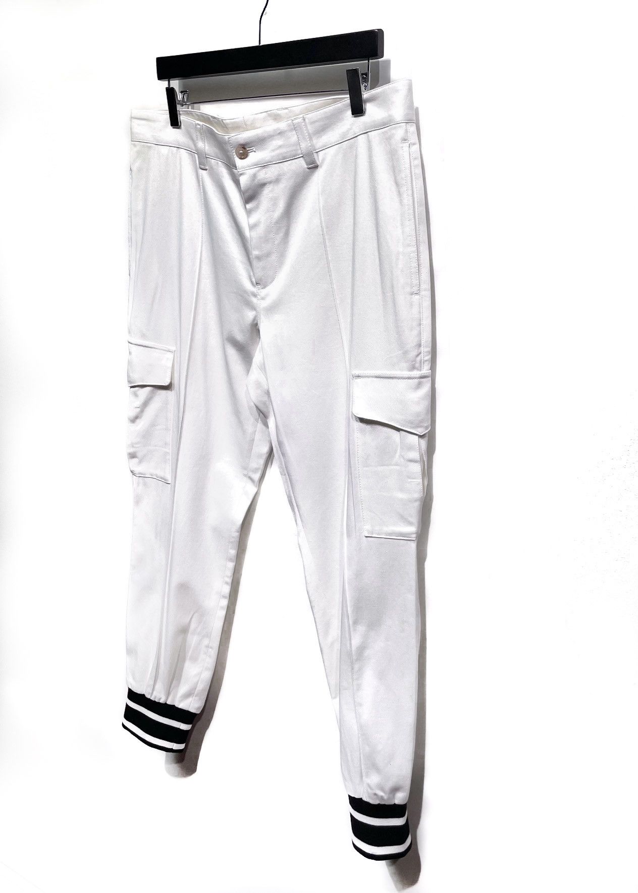Dolce & Gabbana Dolce & Gabbana Ivory Cargo Jogger Contrast Cuffs Trouser Size US 34 / EU 50 - 2 Thumbnail