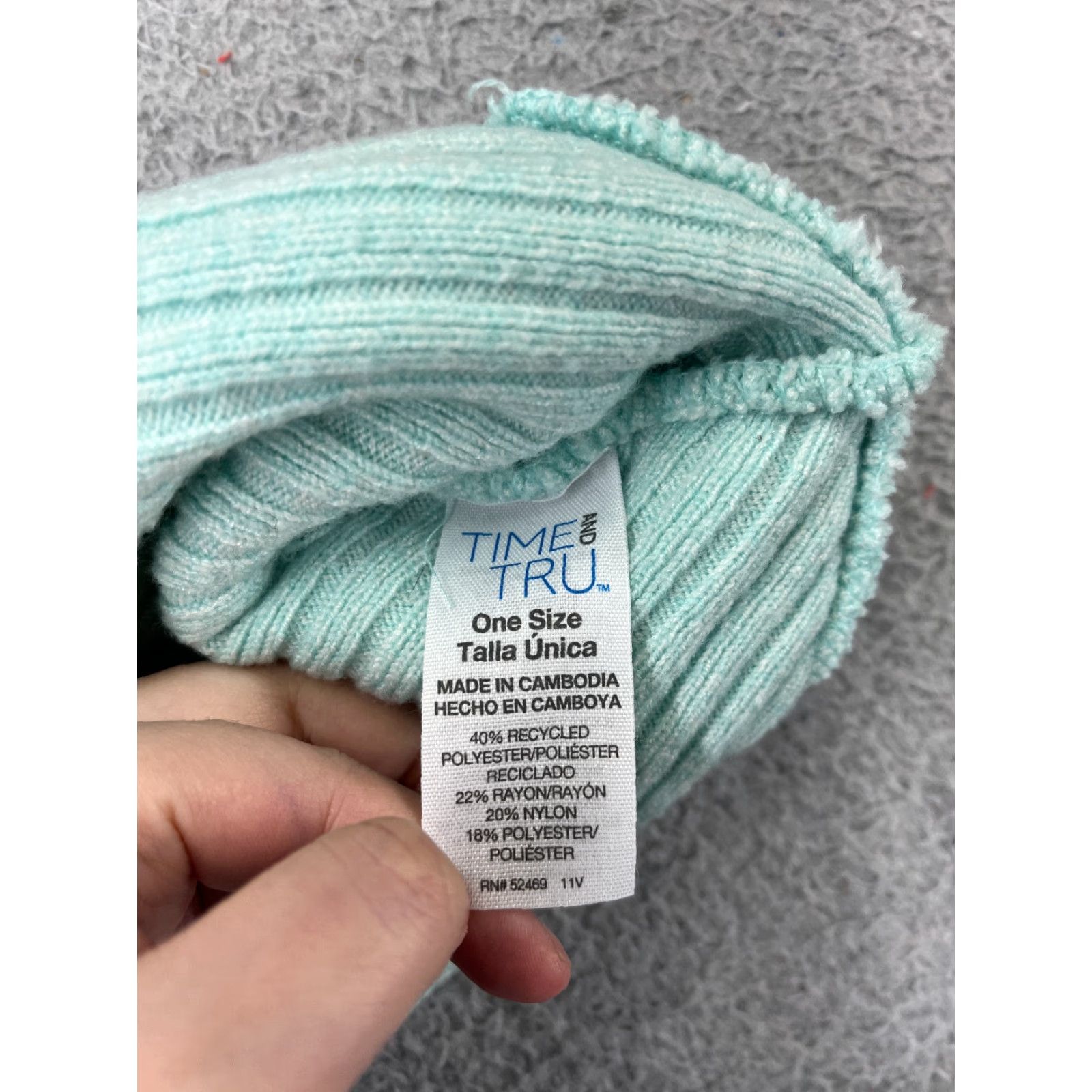 Vintage Time And Tru Beanie Toque Womens One Size Light Blue Knit Polyester Blend Winter Ski Size ONE SIZE - 5 Thumbnail