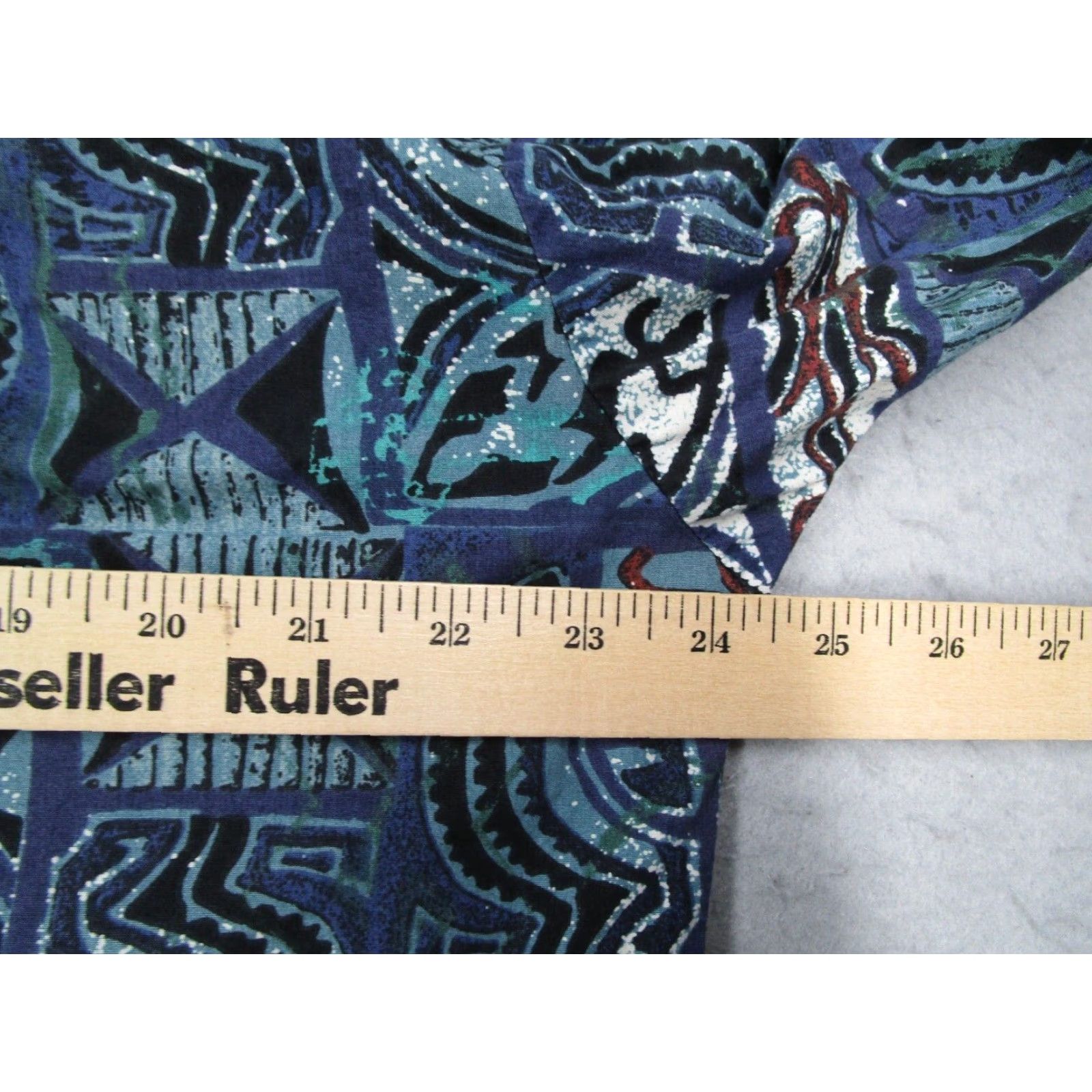 Vintage Kahala Avi Collection Men's Large Blue Short Sleeve Button-Up Hawaiian Shirt Abstract Geometric Tropical Size US L / EU 52-54 / 3 - 6 Thumbnail