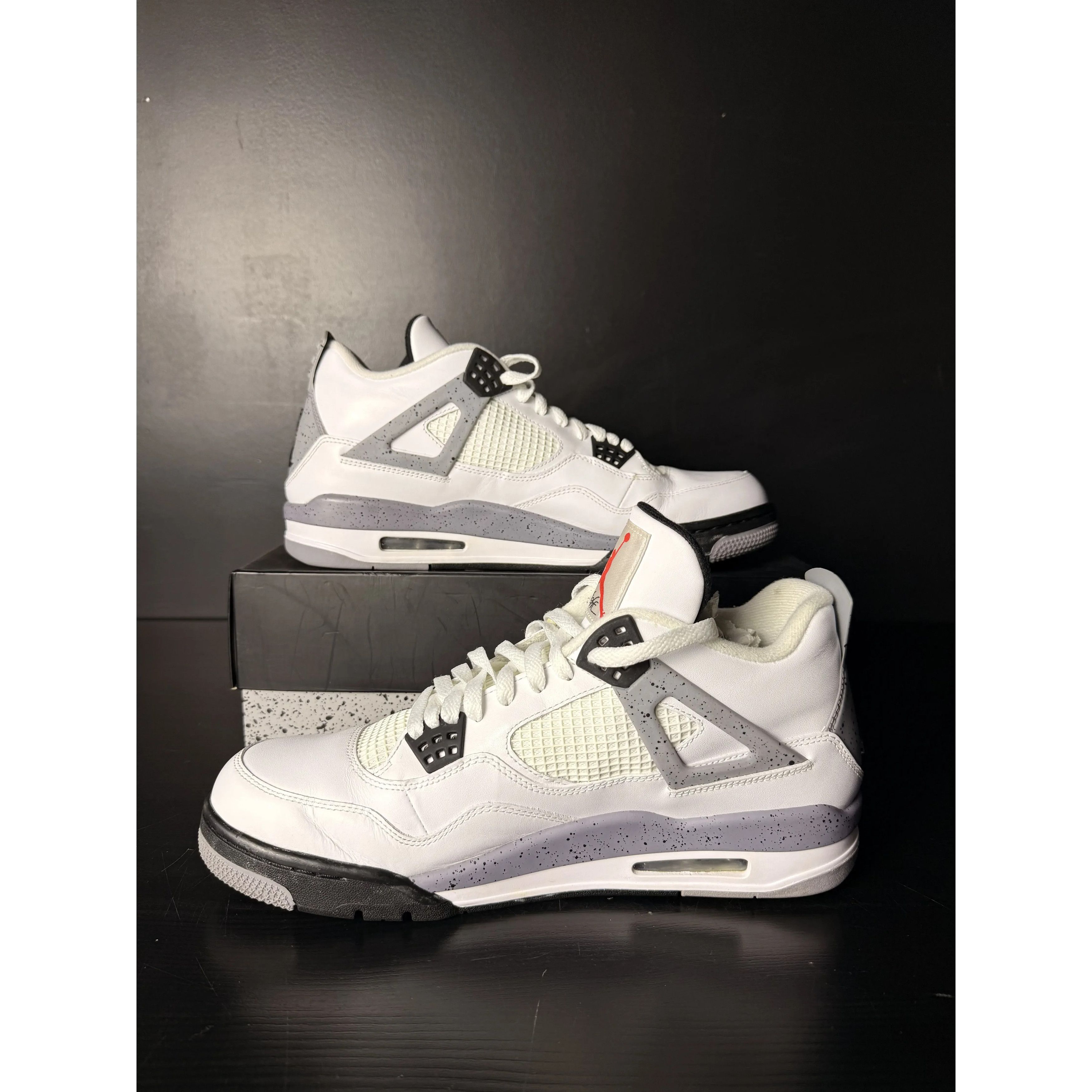 Jordan Brand Air Jordan 4 Retro "White Cement" (2012) **PRE-OWNED** Size US 12 / EU 45 - 2 Thumbnail