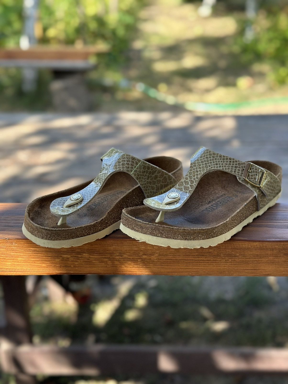 Birkenstock Birkenstock Women's GIzeh Golden Thong Sandal Size 37 Size US 6.5 / IT 36.5 - 1 Thumbnail