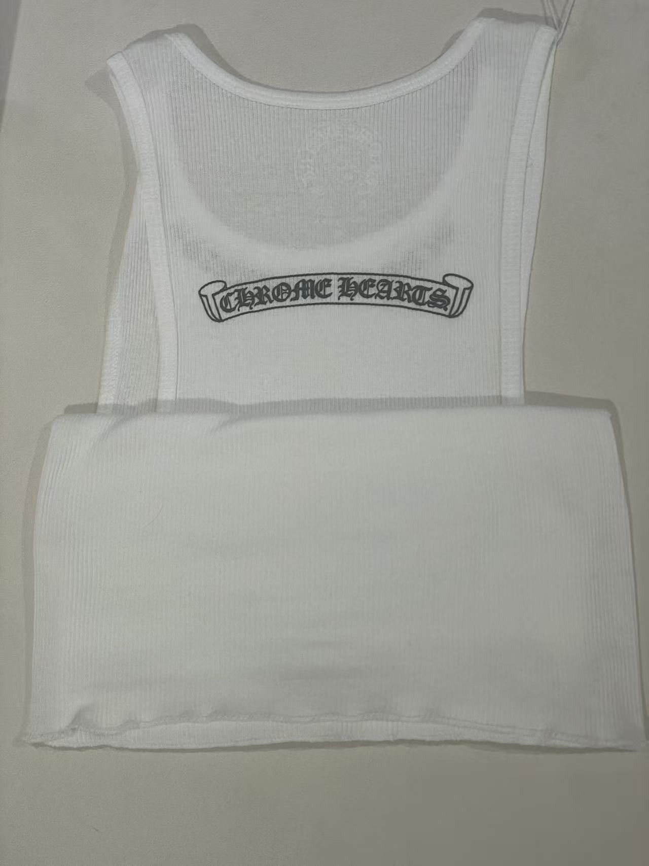 Chrome Hearts Chrome Hearts Neck Logo White Tank Top Size M / US 6-8 / IT 42-44 - 13 Thumbnail
