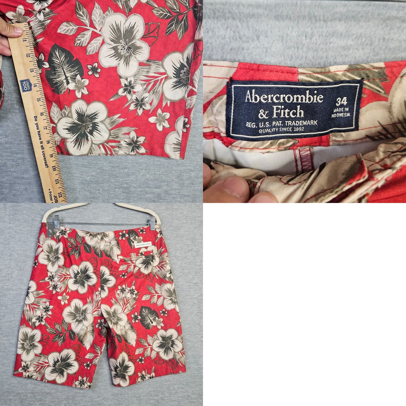 Abercrombie & Fitch Abercrombie & Fitch Men's Floral Topical Pull-on Board Shorts Size 34 NEW Size US 34 / EU 50 - 8 Thumbnail