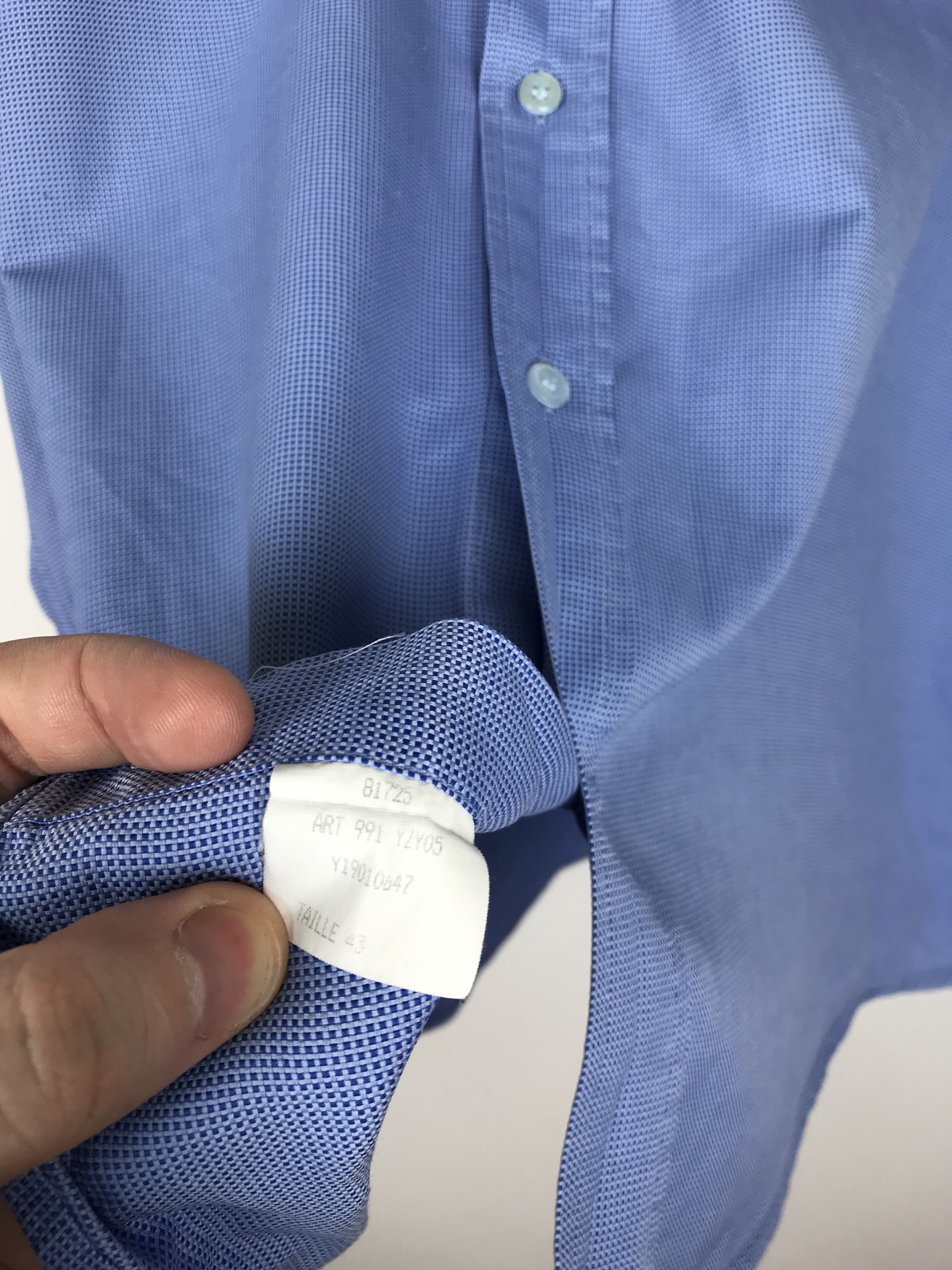 Yves Saint Laurent Yves Saint Laurent Shirt Blue Check YSL size 43 (XL) Size US XL / EU 56 / 4 - 8 Thumbnail