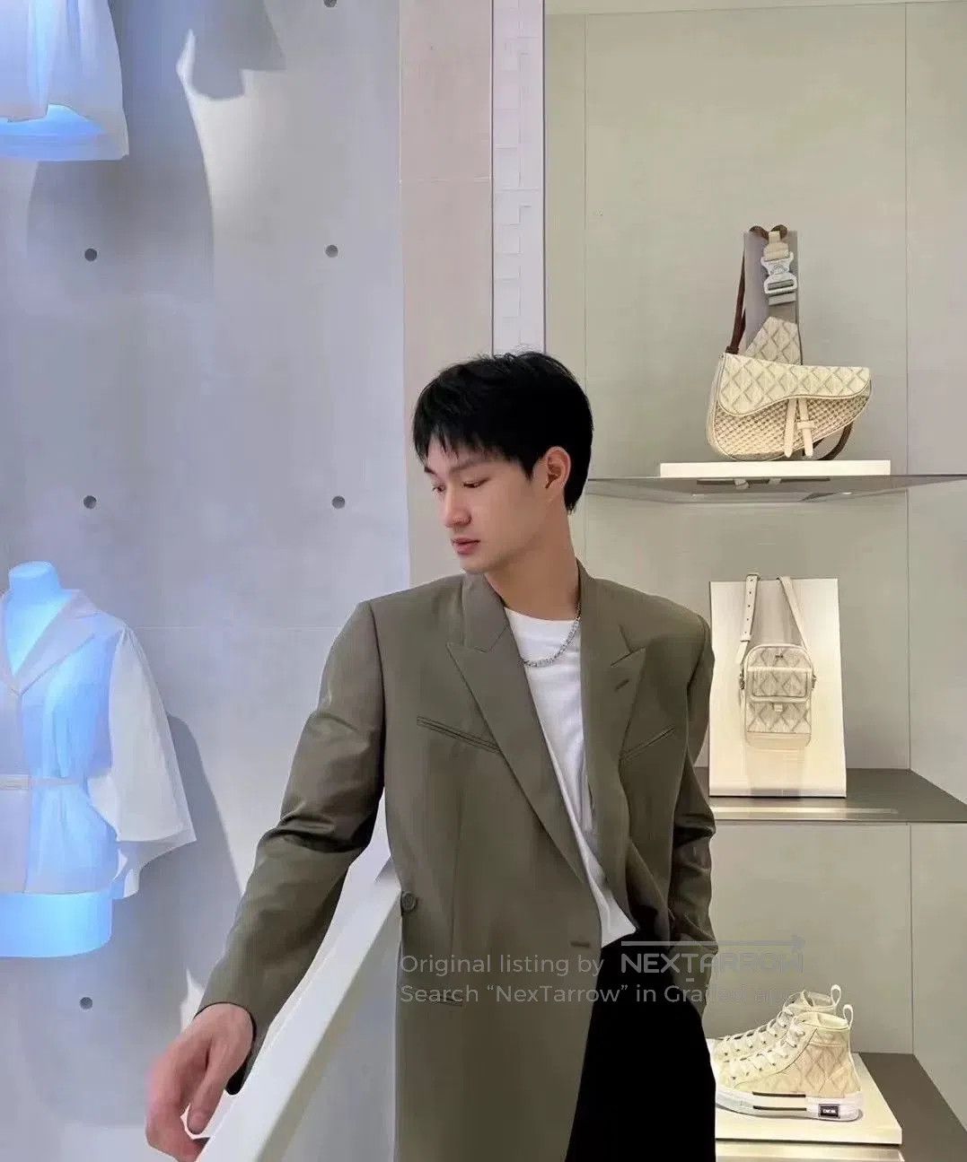 Dior Dior x Travis Scott Olive Green Blazer. Size US S / EU 44-46 / 1 - 6 Thumbnail