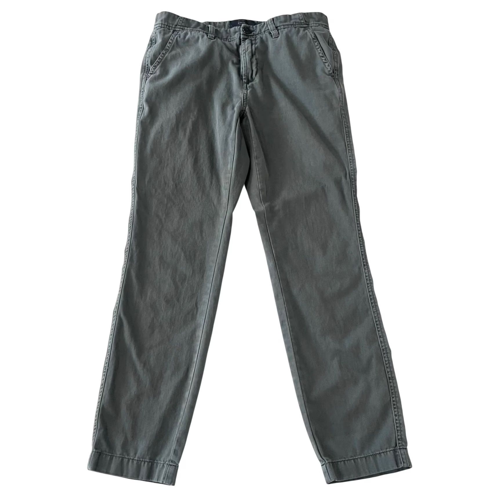 J.Crew VINTAGE J.Crew Sunday Slim Chino Pants Womens Size 2 Gray 100% Cotton Chino Womens Regular Solid 2 Gray Womens Size 26" / US 2 / IT 38 - 2 Thumbnail