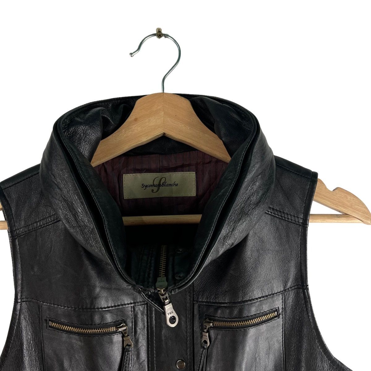 Japanese Brand 🔥Soft Leather Vest Tank Top Tactical Japan Sycomore Blance Size US S / EU 44-46 / 1 - 6 Thumbnail