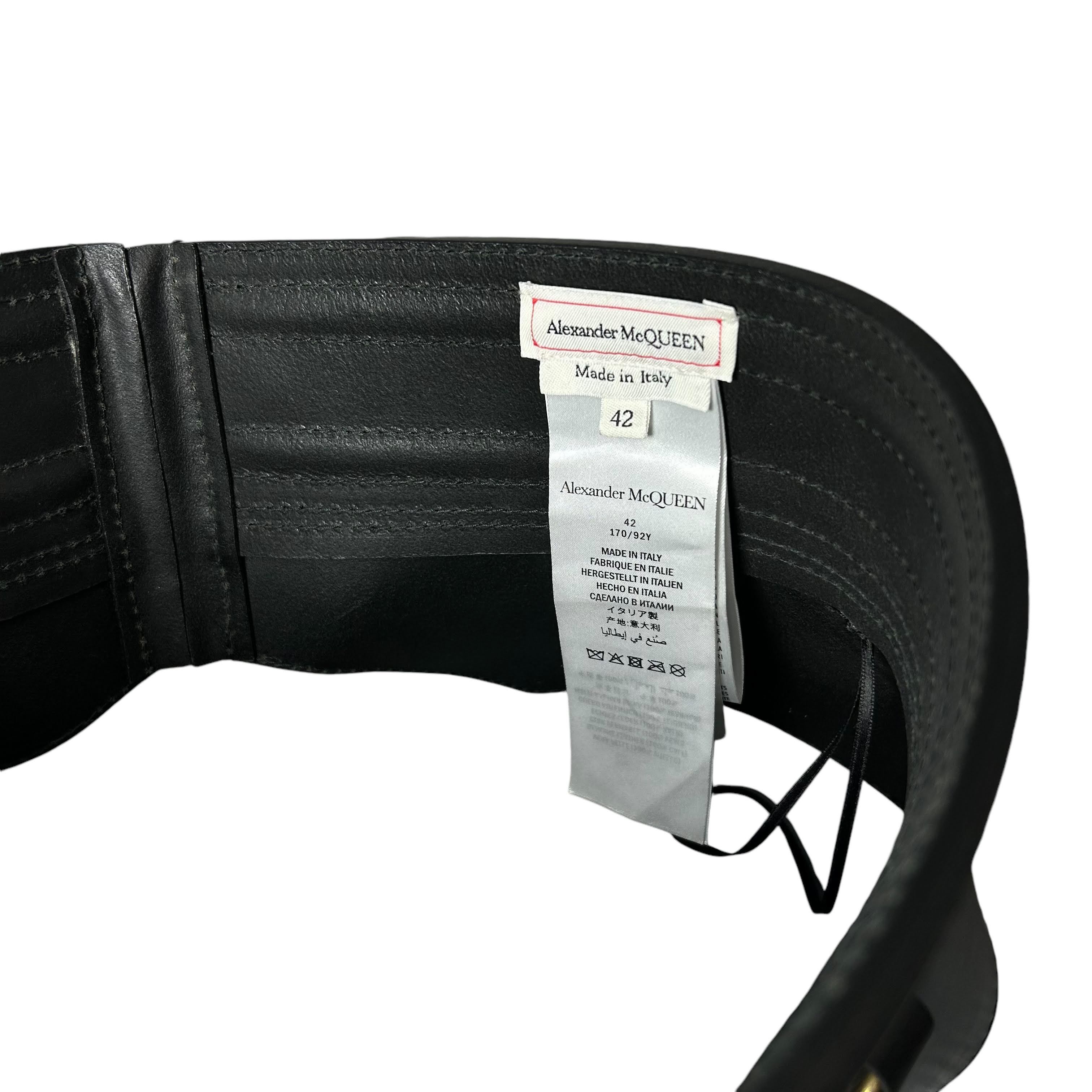 Alexander McQueen Alexander Mcqueen Black Nappa Leather Corset Belt Size 42 Size ONE SIZE - 3 Thumbnail