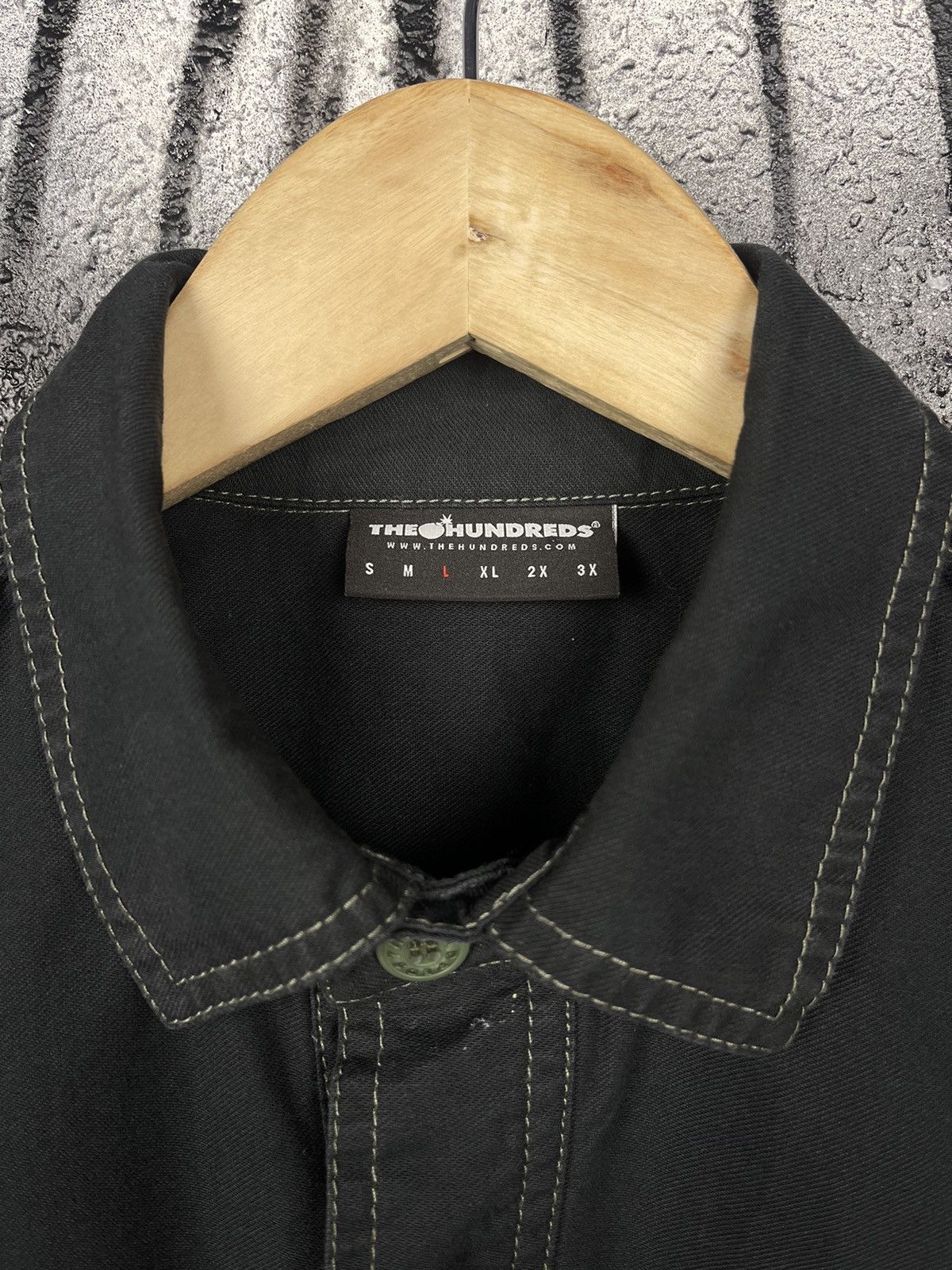 The Hundreds The Hundreds Y2K Black Cotton 1/2 Button Shirt Men’s Size L Size US M / EU 48-50 / 2 - 3 Thumbnail