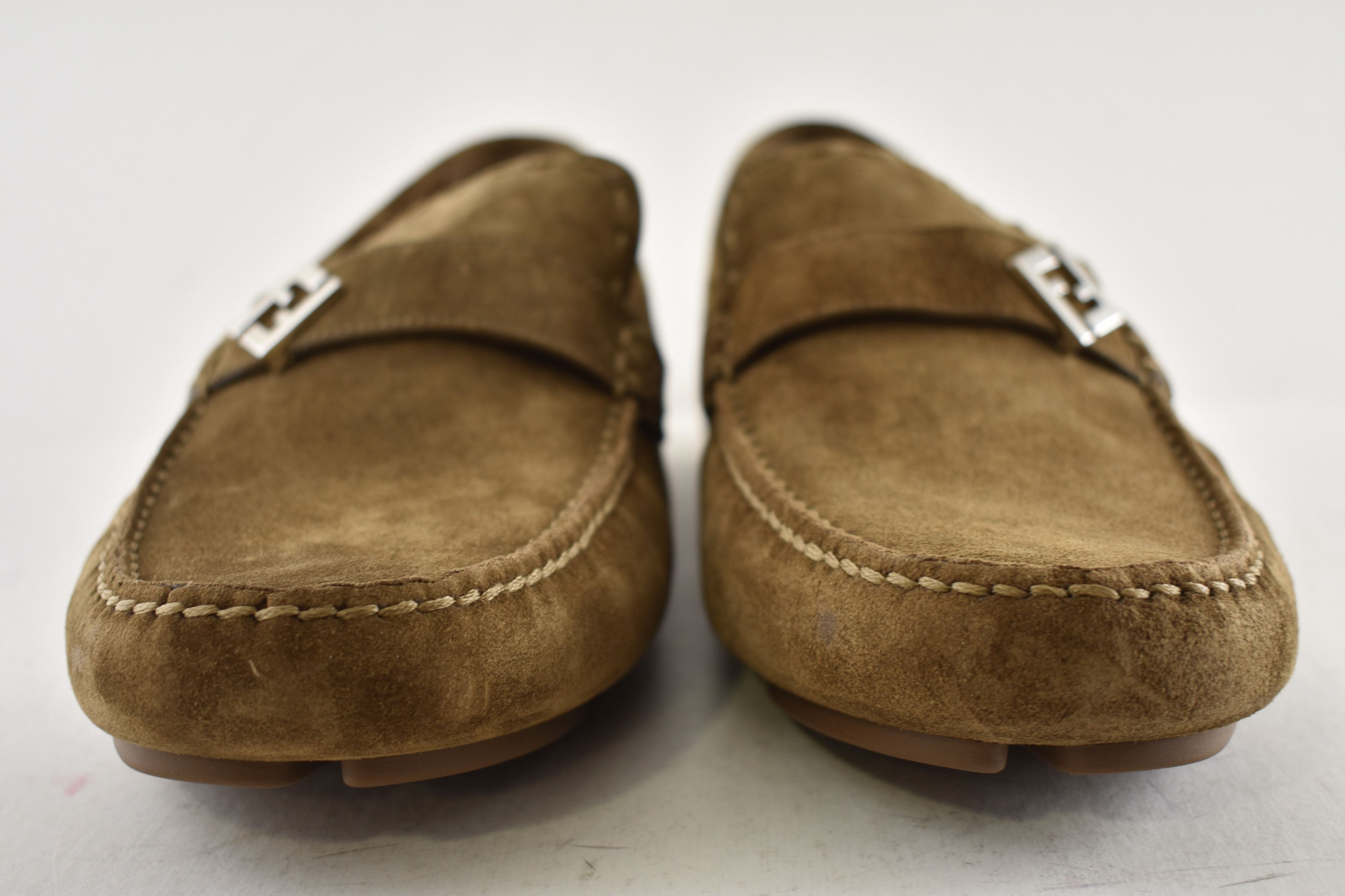 Fendi Fendi Driver Suede FF Logo Loafer Slip On Flat UK 11 US 12 Size US 12 / EU 45 - 9 Thumbnail